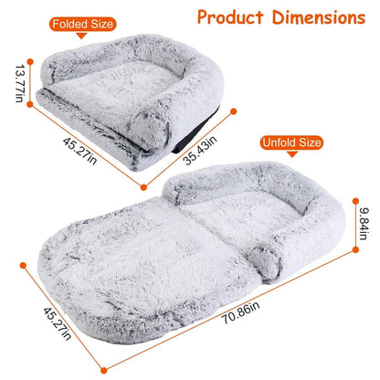 Napping Human-Sized Dog Bed Machine Washable Zipped Removable Cover DailySale