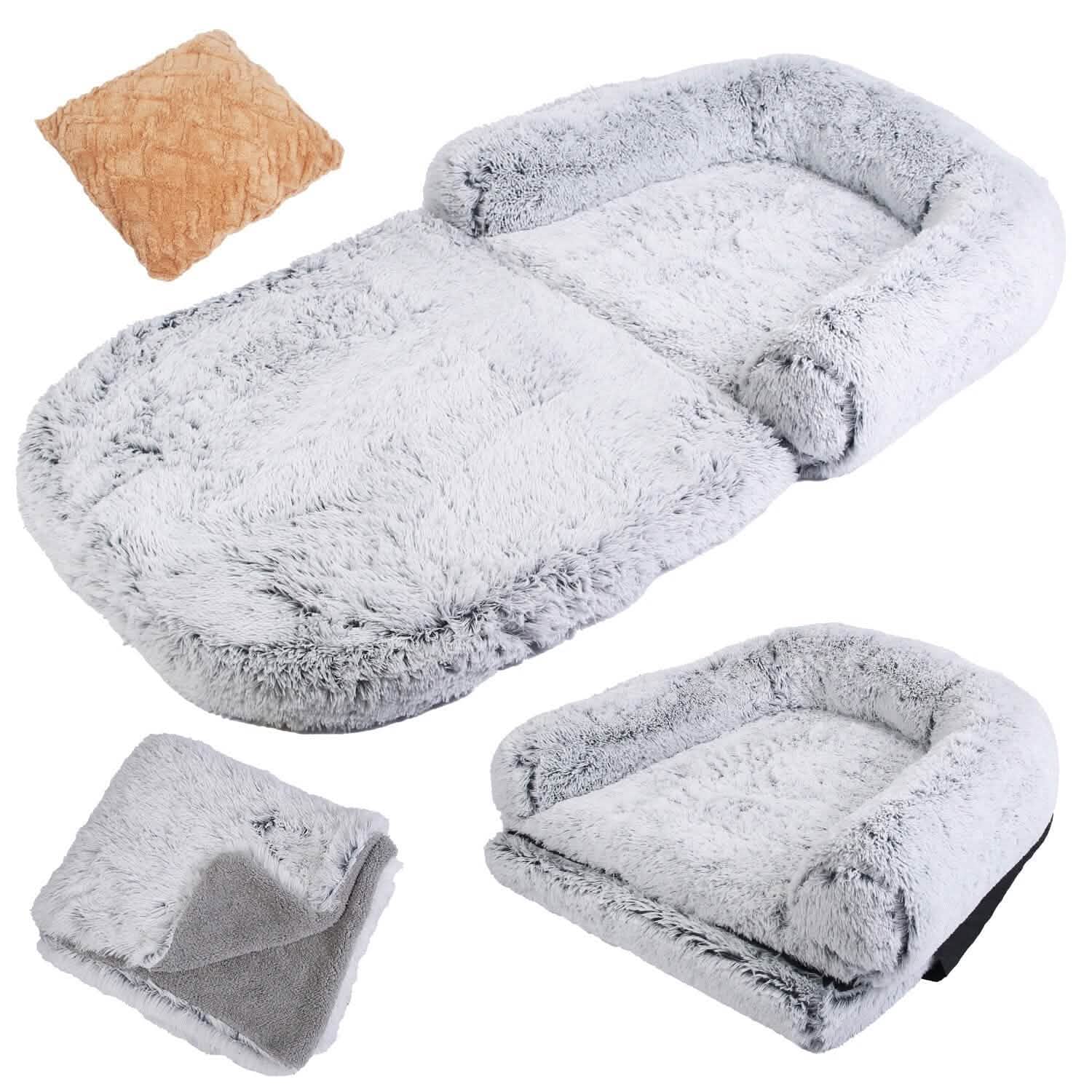 Napping Human-Sized Dog Bed Machine Washable Zipped Removable Cover DailySale
