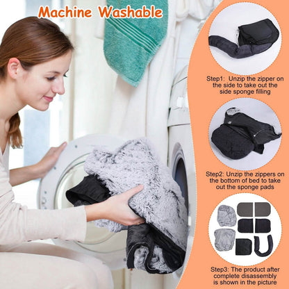 Napping Human-Sized Dog Bed Machine Washable Zipped Removable Cover DailySale