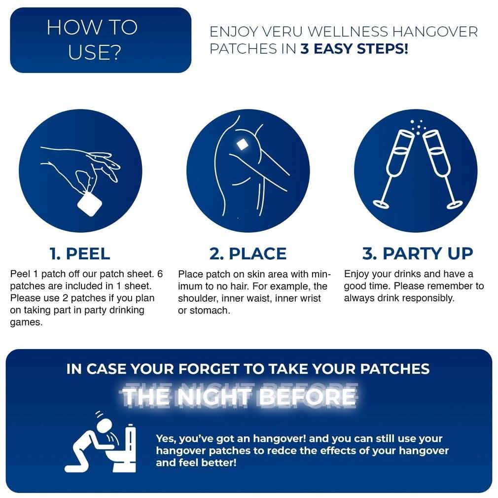 Natural Hangover Patches 60 Day Supply DailySale