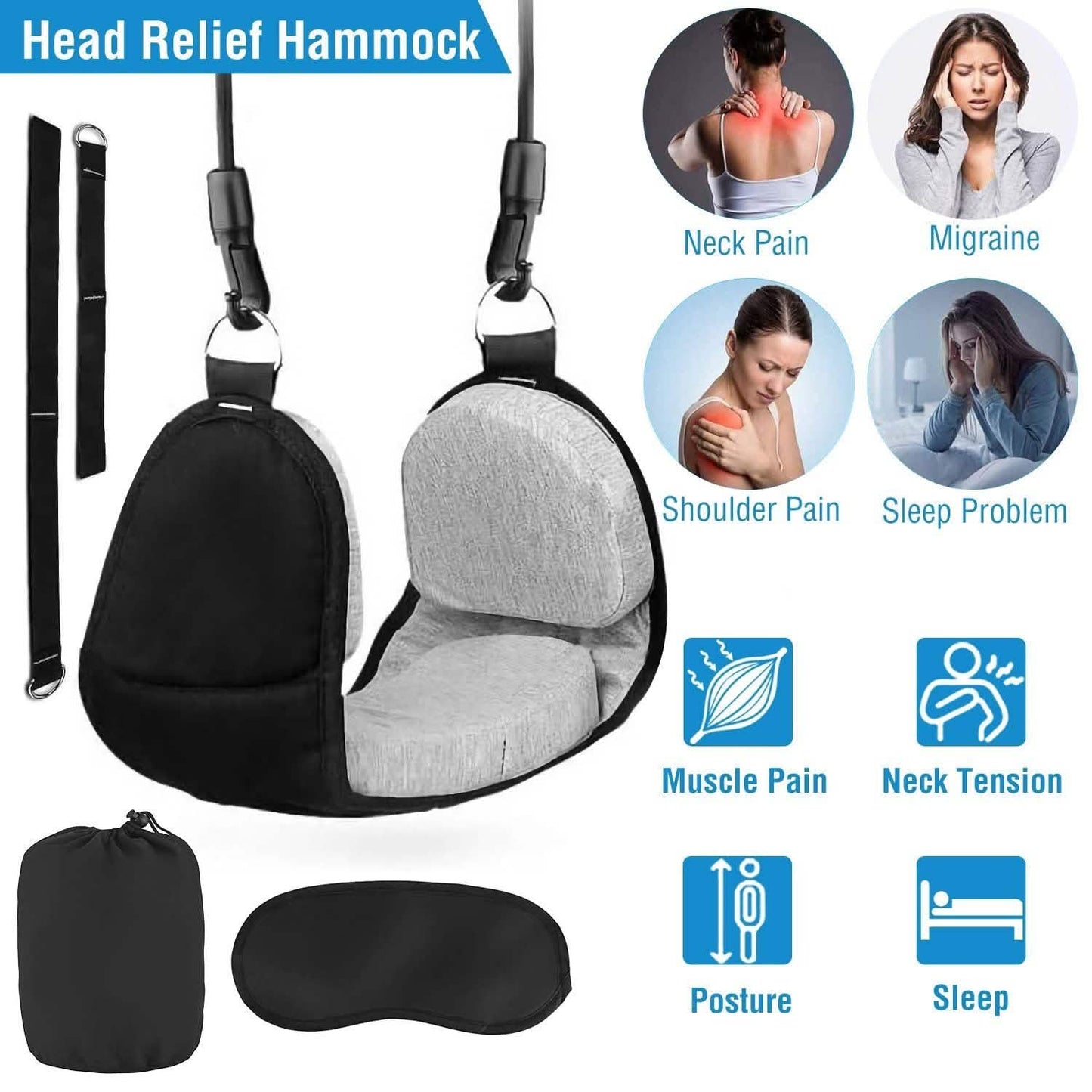 Neck Head Hammock Portable Cervical Traction Relief Hammock DailySale