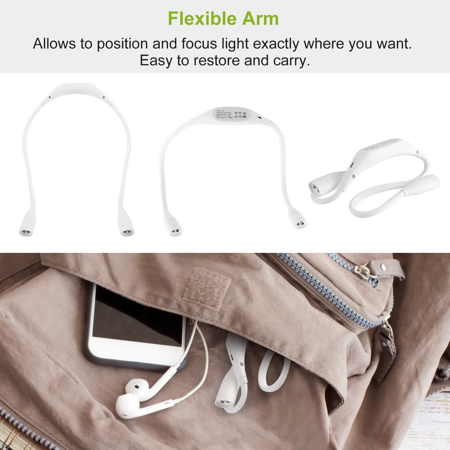 Neck Reading Light Rechargeable Book Bed Lamp DailySale