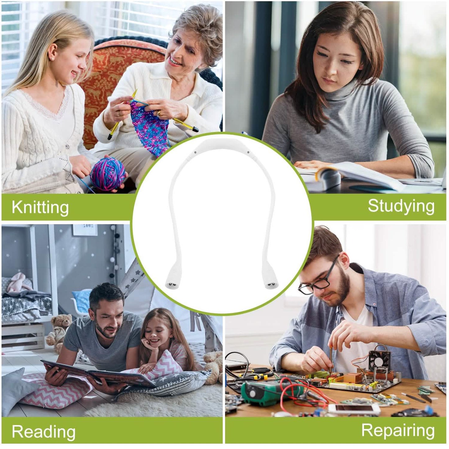 Neck Reading Light Rechargeable Book Bed Lamp DailySale
