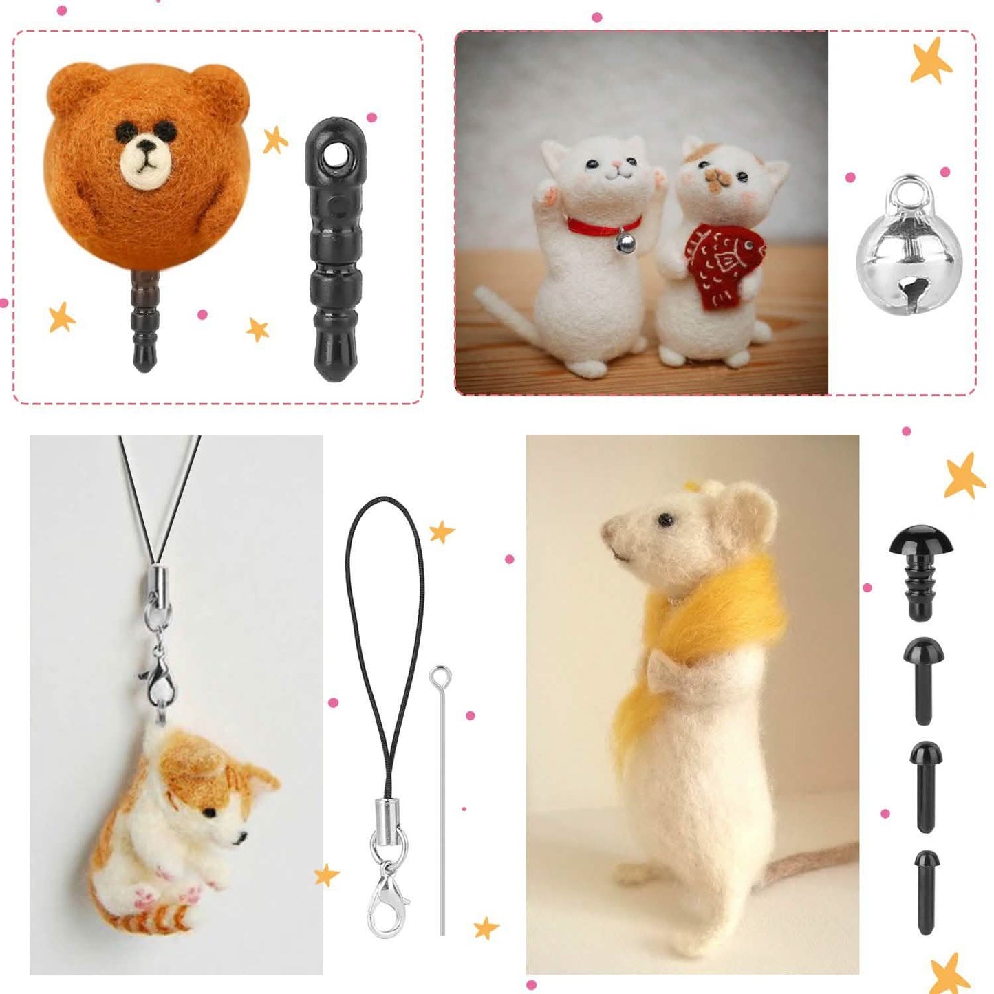 Needle Felting Kit with 24 Colors Wool DailySale