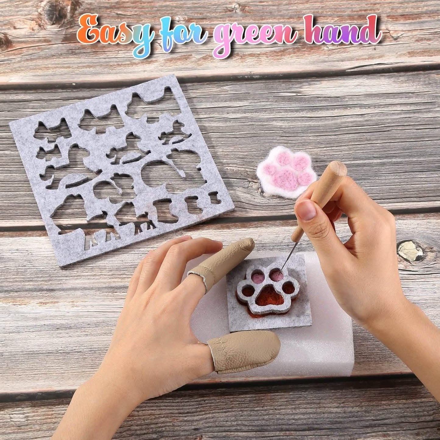 Needle Felting Kit with 24 Colors Wool DailySale
