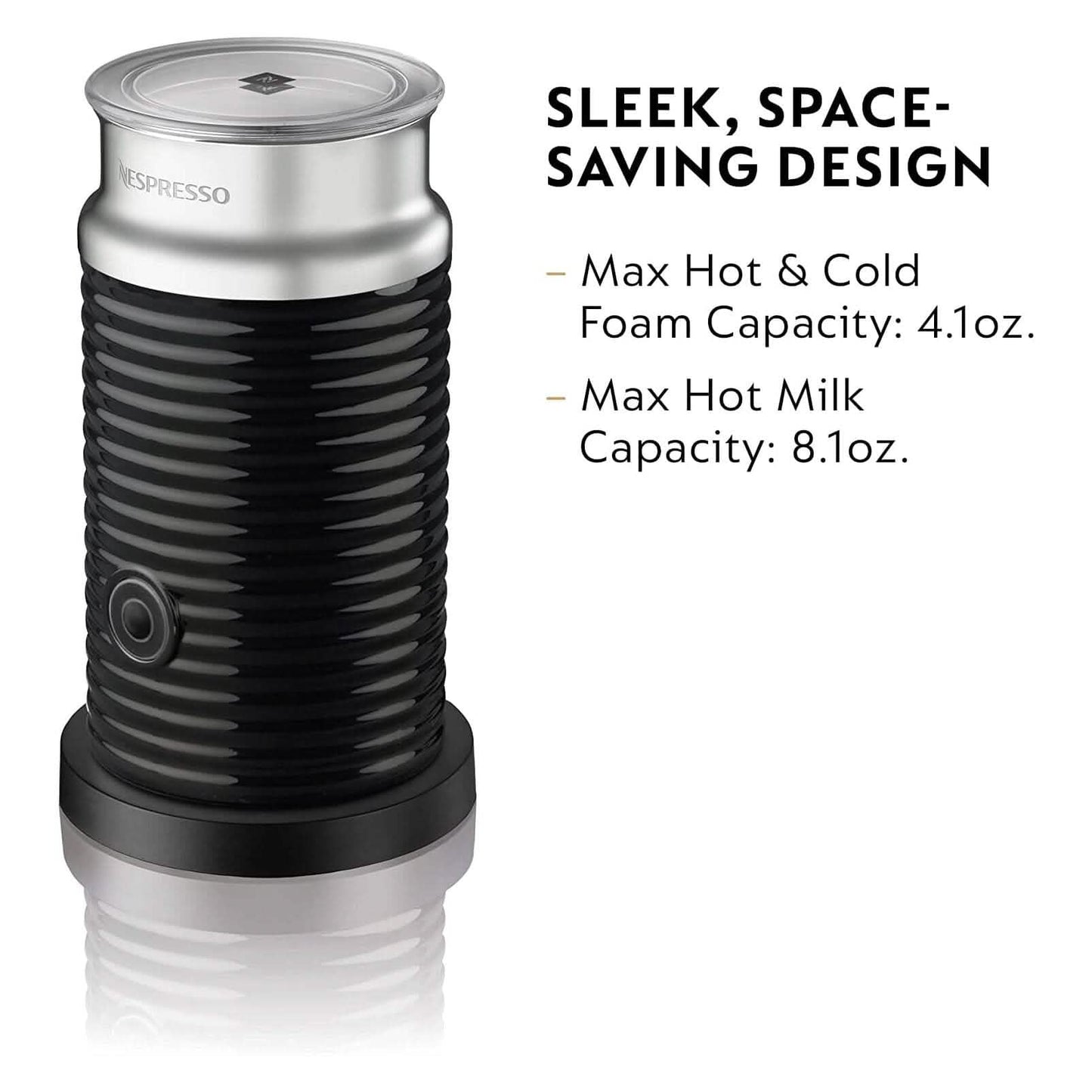 Nespresso Aeroccino3 Milk Frother, One Size, Black DailySale