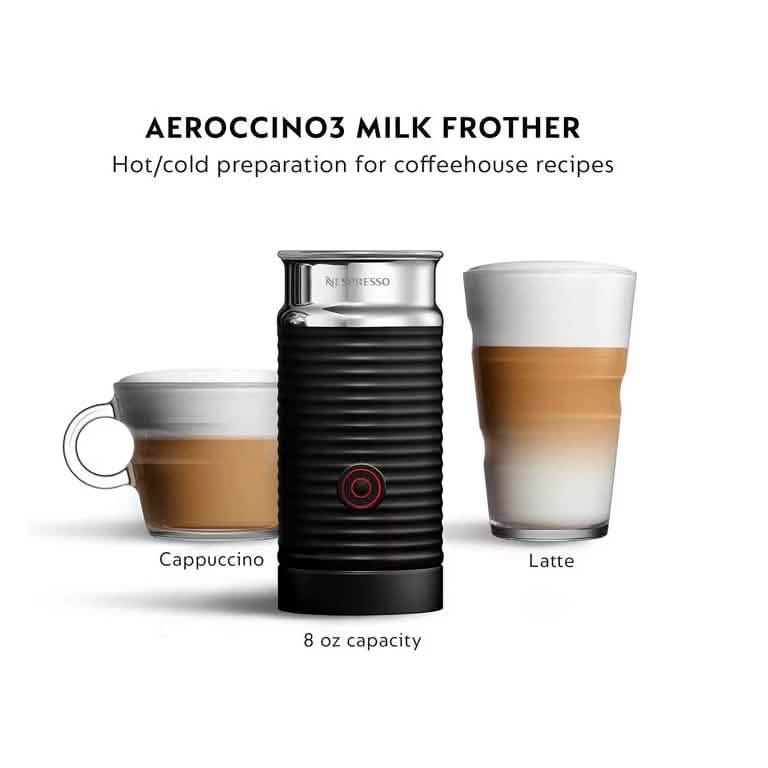 Nespresso Vertuo Next Coffee and Espresso Maker with Aeroccino Milk Frother (Refurbished) DailySale