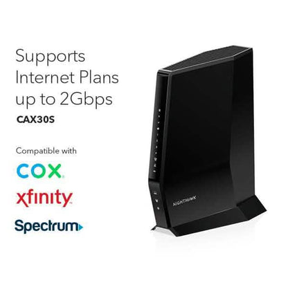 NETGEAR Nighthawk DOCSIS AX2700 3.1 2.7Gbps Two-in-One Cable Modem Router (CAX30-100NAS) (Refurbished) DailySale