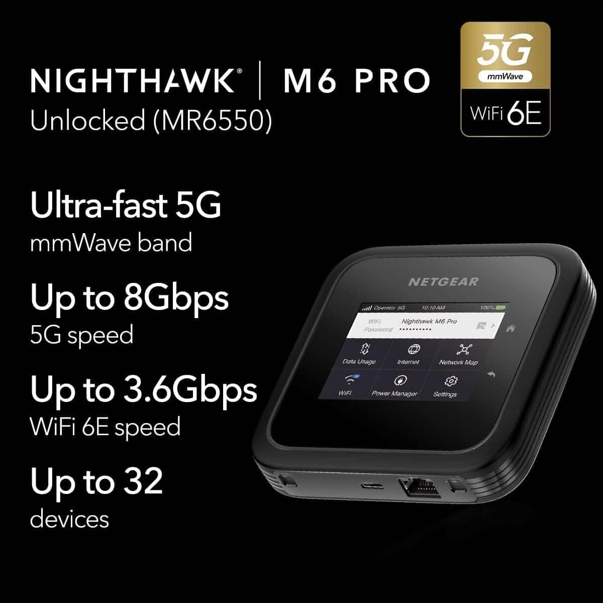 NETGEAR Nighthawk M6 Pro 5G Mobile Hotspot  (Refurbished) DailySale