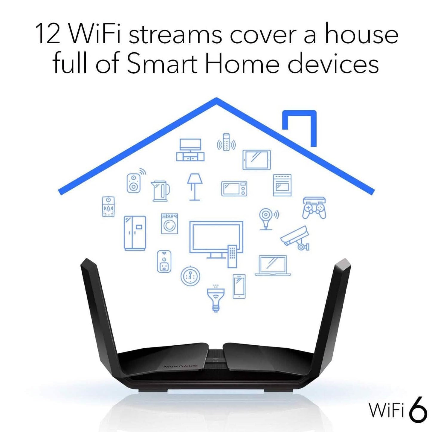 Netgear Nighthawk WiFi 6 (RAX120) AX6000 12-Stream Dual-Band Gigabit Router (Refurbished) DailySale