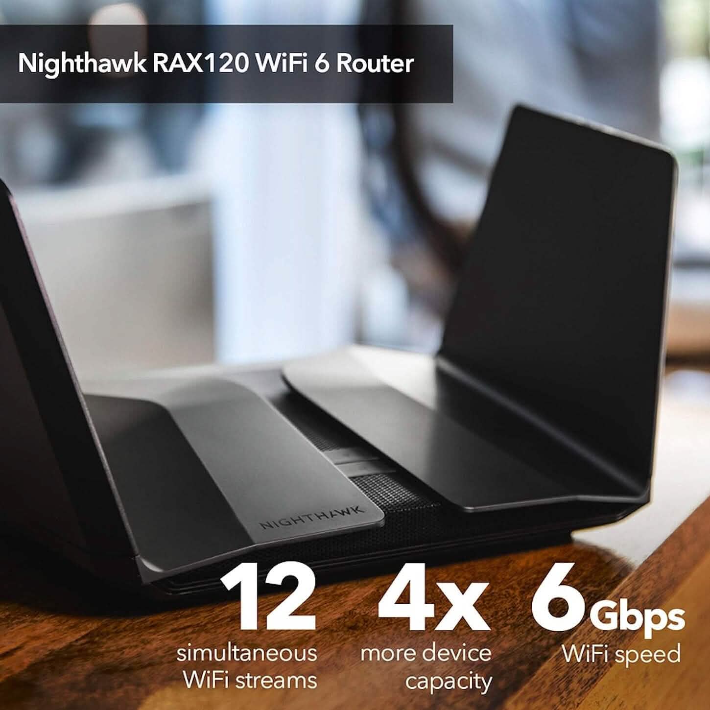 Netgear Nighthawk WiFi 6 (RAX120) AX6000 12-Stream Dual-Band Gigabit Router (Refurbished) DailySale