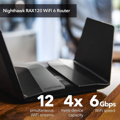 Netgear Nighthawk WiFi 6 (RAX120) AX6000 12-Stream Dual-Band Gigabit Router (Refurbished) DailySale