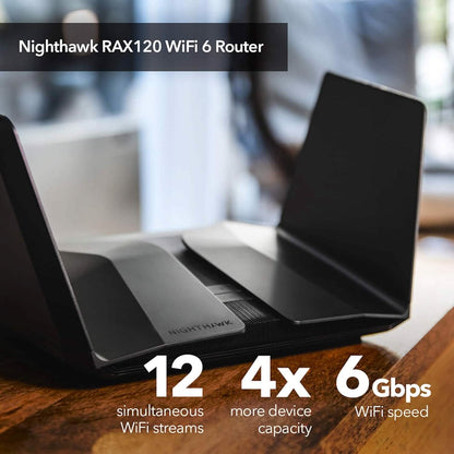 NETGEAR Nighthawk WiFi 6 Router RAX120  (Refurbished) DailySale