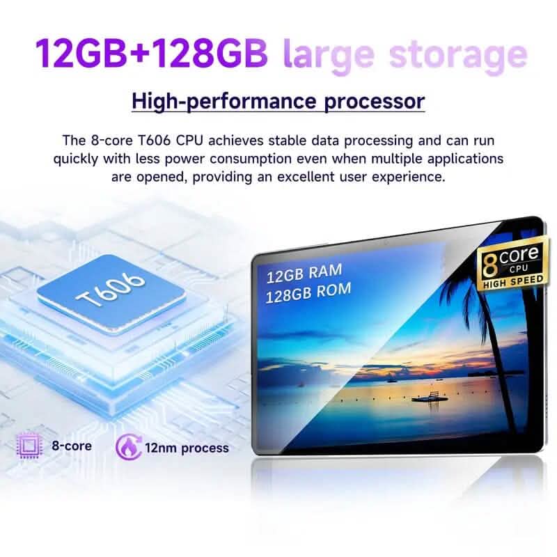 Android 14 Tablet 10.1" 12GB RAM 128GB ROM with Keyword and Mouse DailySale