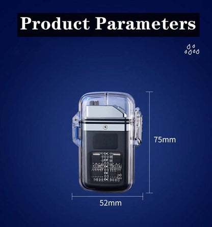 New Pulse Plasma Double Arc Lighter Type-C Rechargeable Transparent Shell DailySale