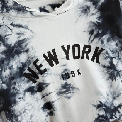 New York Graphic Tie-Dye Cropped Hoodie DailySale