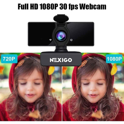 USB FHD Web Computer Camera with Dual Microphone & Privacy Cover DailySale