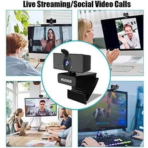 USB FHD Web Computer Camera with Dual Microphone & Privacy Cover DailySale