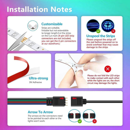 Nexillumi 132 Ft. Color Changing RGB LED Lights DailySale