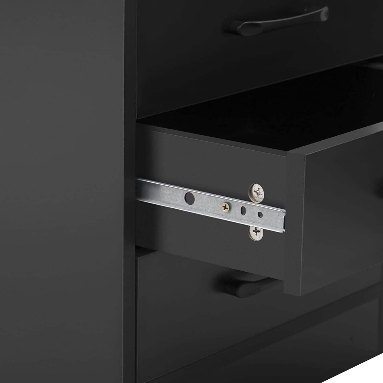 Nightstand with 3 Drawers, Cabinet and USB Charging Ports DailySale
