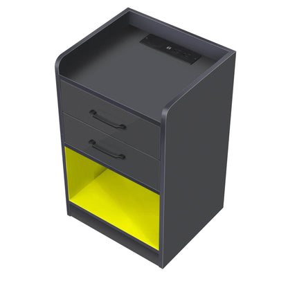 Nightstand with Charging Station and LED Lights DailySale