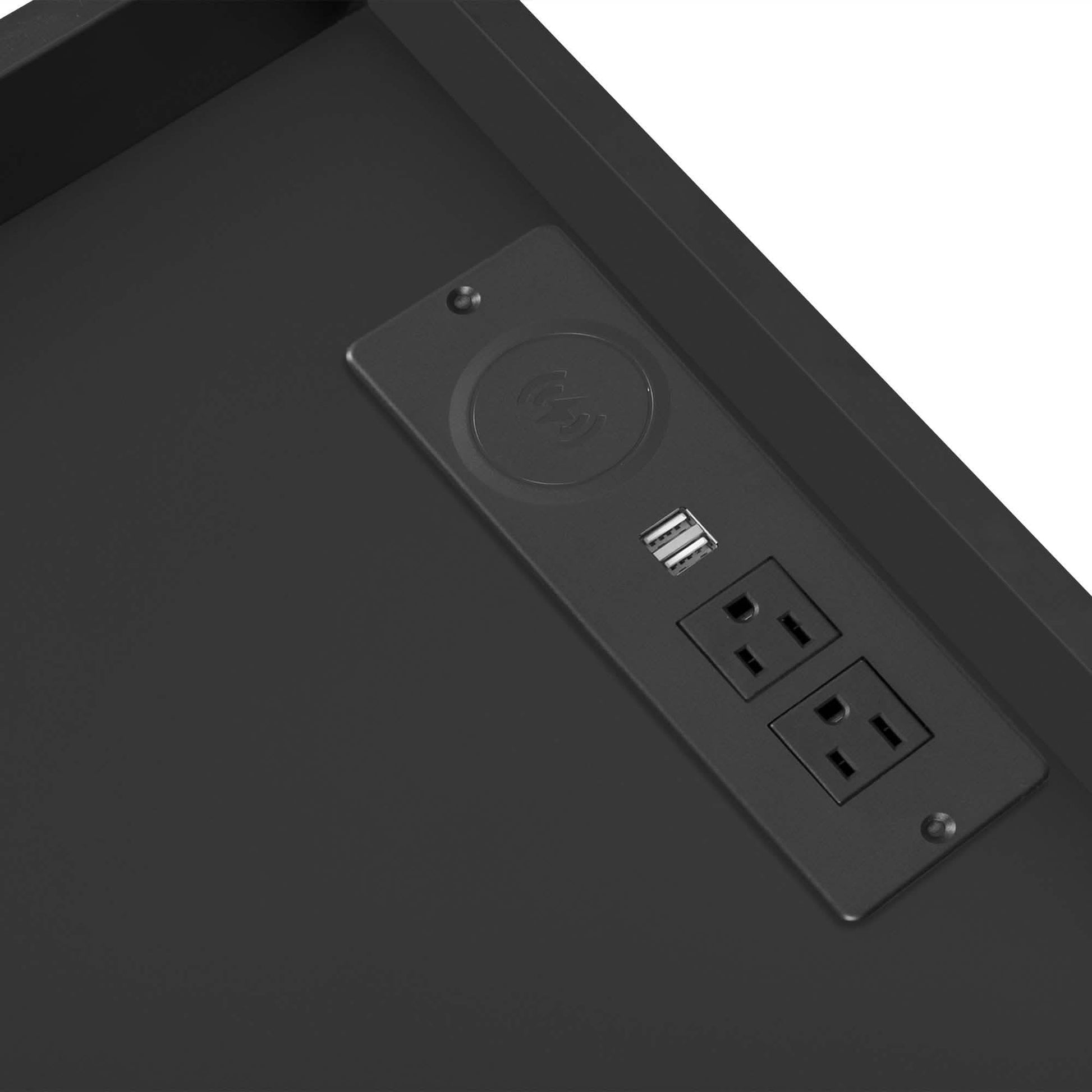 Nightstand with Charging Station and LED Lights DailySale