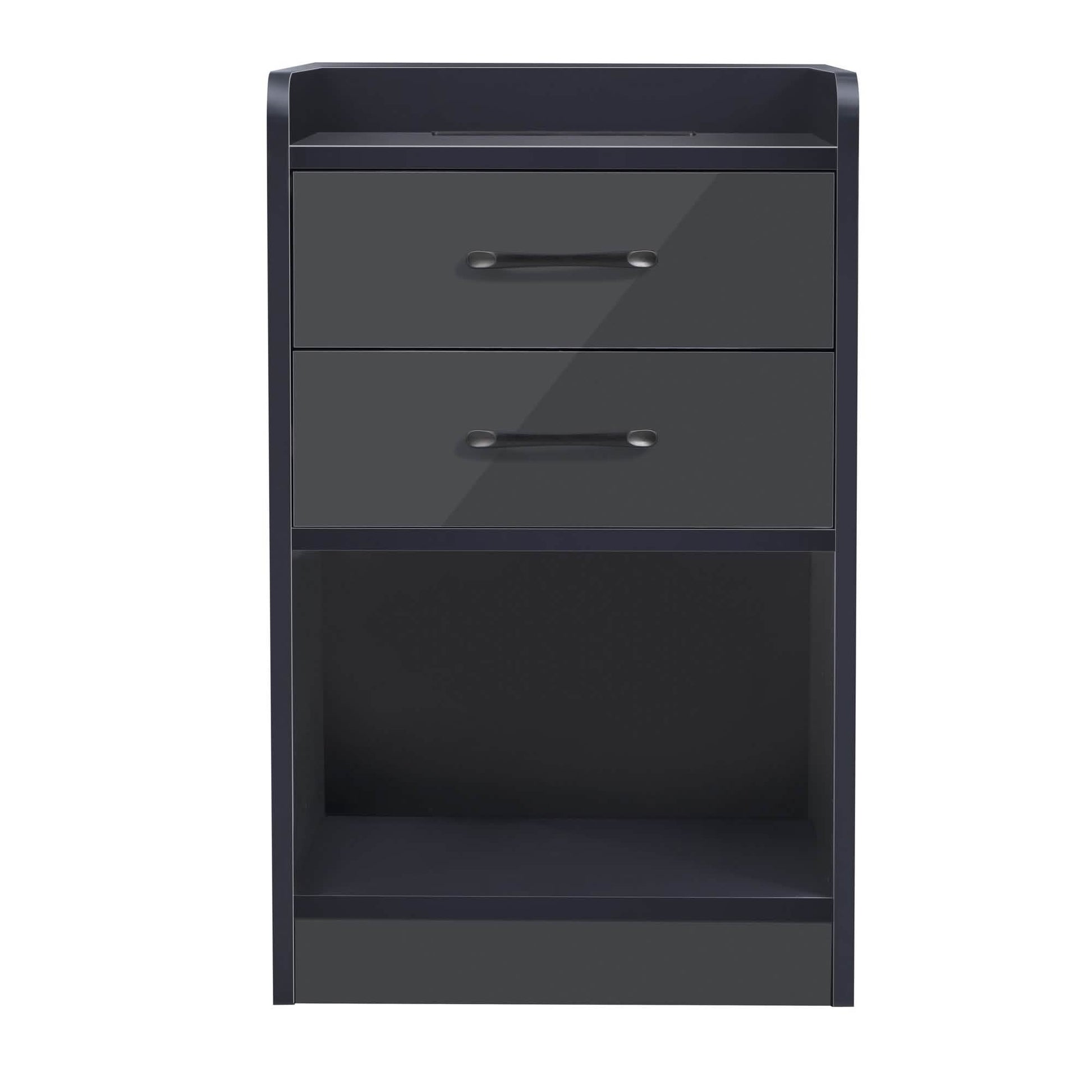 Nightstand with Charging Station and LED Lights DailySale