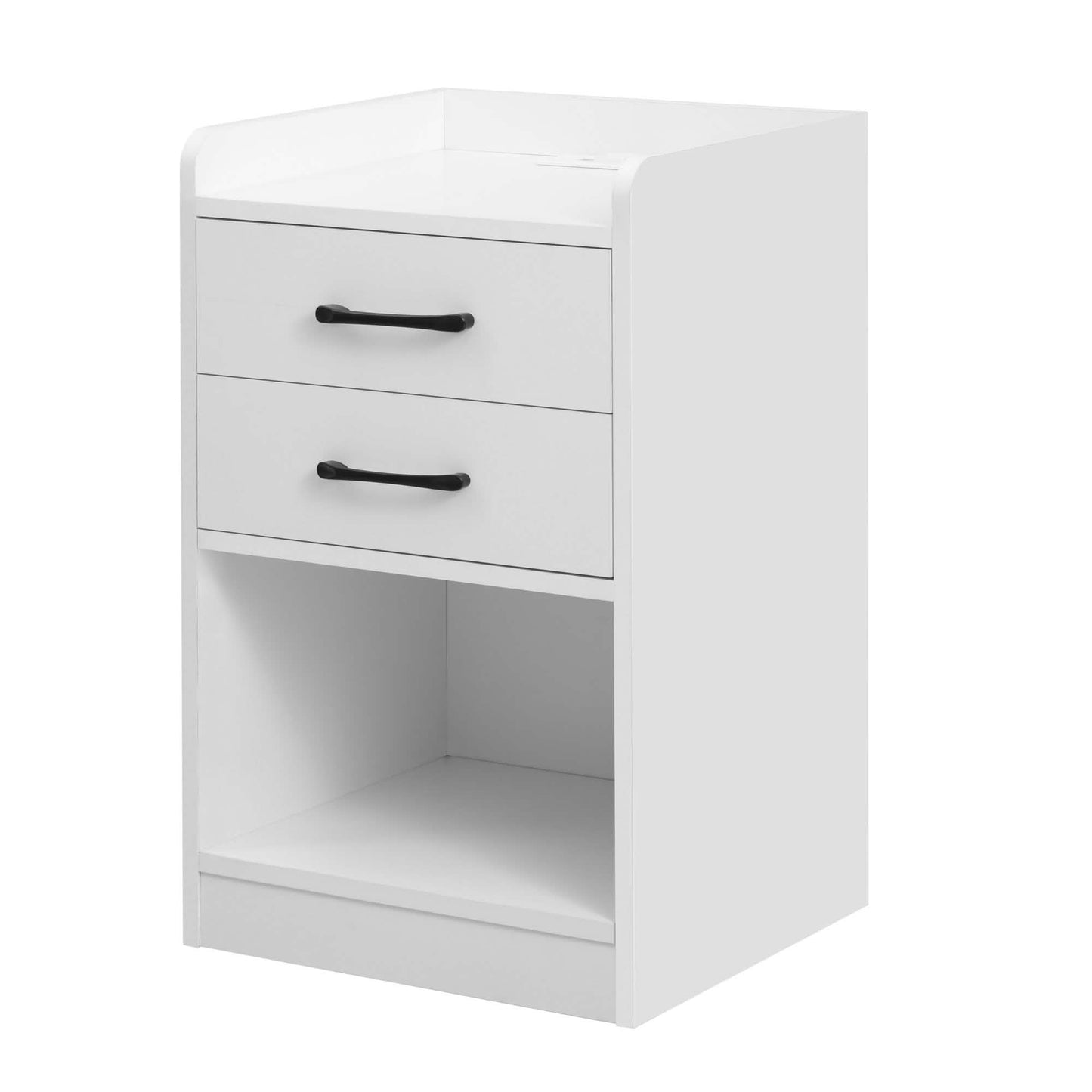 Nightstand with Charging Station and LED Lights DailySale