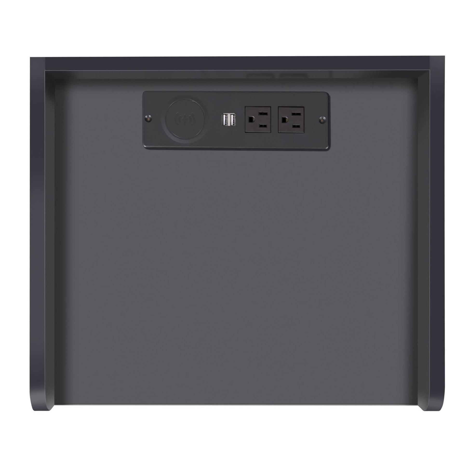 Nightstand with Charging Station and LED Lights DailySale