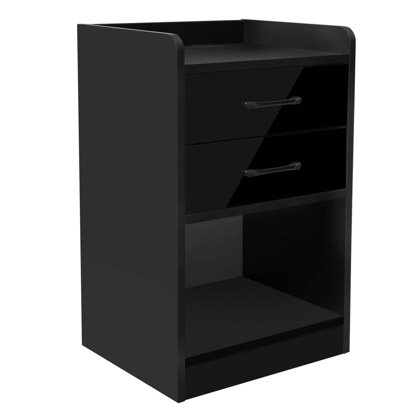 Nightstand with Charging Station and LED Lights DailySale
