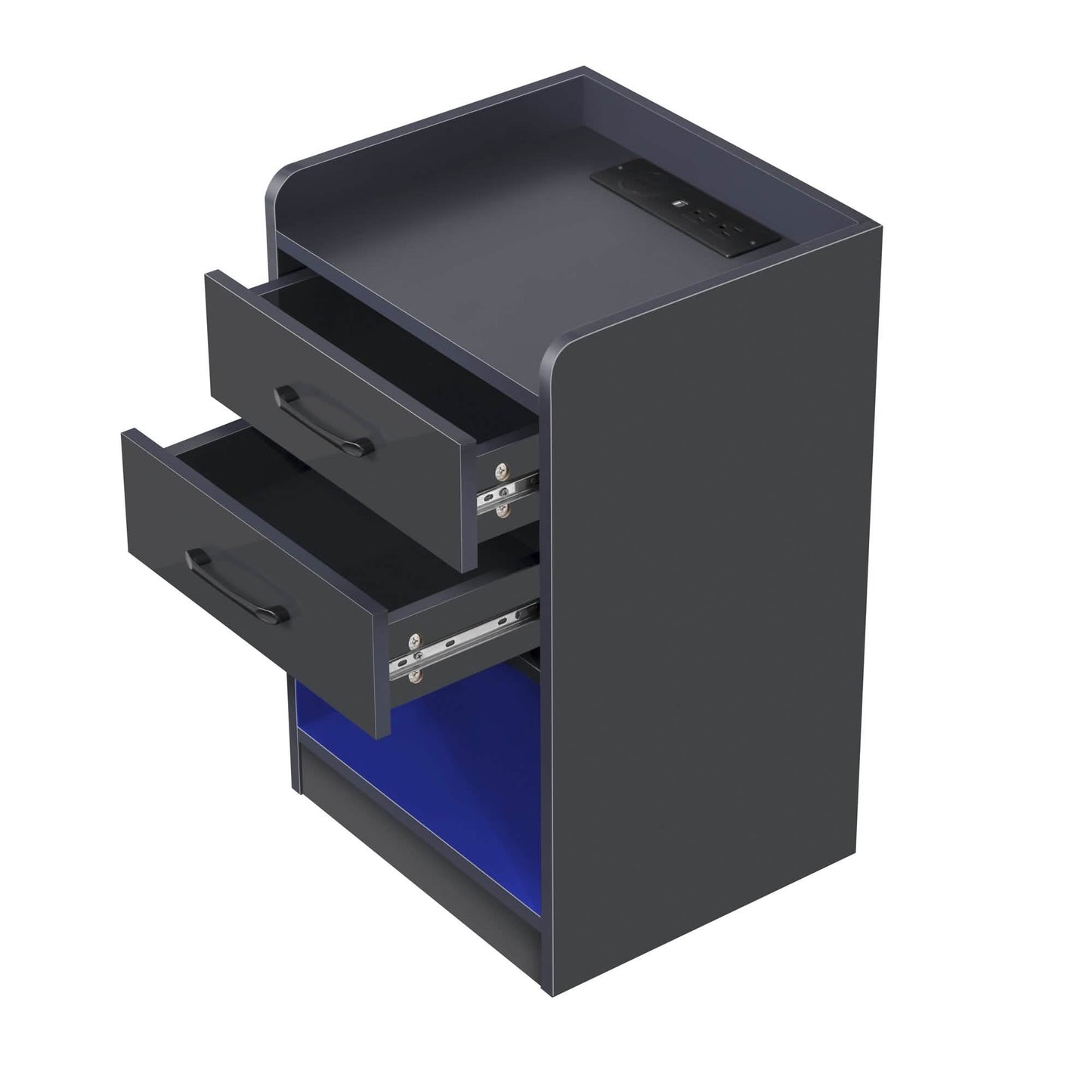 Nightstand with Charging Station and LED Lights DailySale