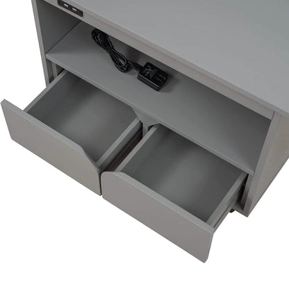 Nightstand with USB Port and Foldable Tabletop DailySale