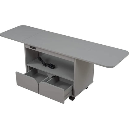 Nightstand with USB Port and Foldable Tabletop DailySale