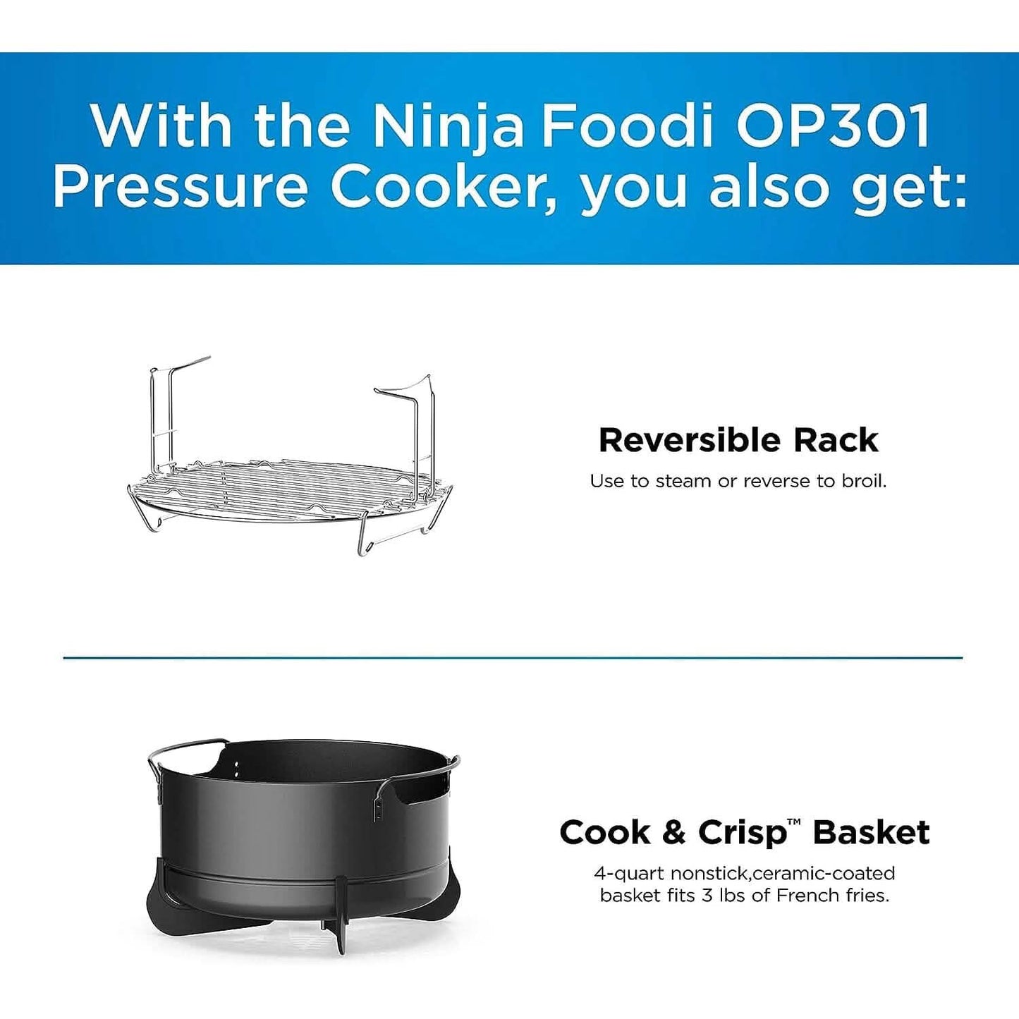 Ninja Pressure Cookers & Canners, 6.5 qt, Black (Refurbished) DailySale