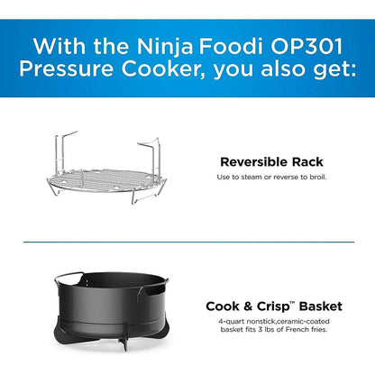 Ninja Pressure Cookers & Canners, 6.5 qt, Black (Refurbished) DailySale