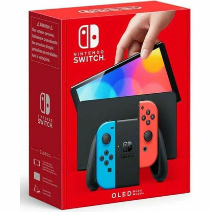 Nintendo Switch – OLED Model w/ Neon Red & Neon Blue Joy-Con (Refurbished) DailySale