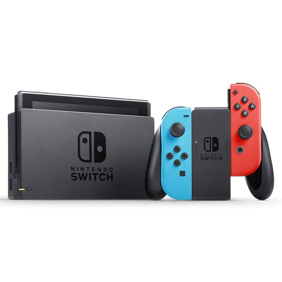 Nintendo Switch – OLED Model w/ Neon Red & Neon Blue Joy-Con (Refurbished) DailySale