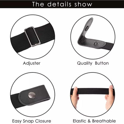 No Buckle Elastic Stretch Belts for Men and Women Comfortable Invisible Belts DailySale
