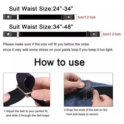 No Buckle Elastic Stretch Belts for Men and Women Comfortable Invisible Belts DailySale