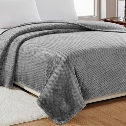 Noble House Solid Color Popcorn Microfiber Blanket DailySale