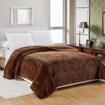 Noble House Solid Color Popcorn Microfiber Blanket DailySale