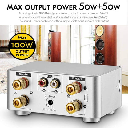 Nobsound 100W Mini Bluetooth 5.0 Power Amplifier DailySale
