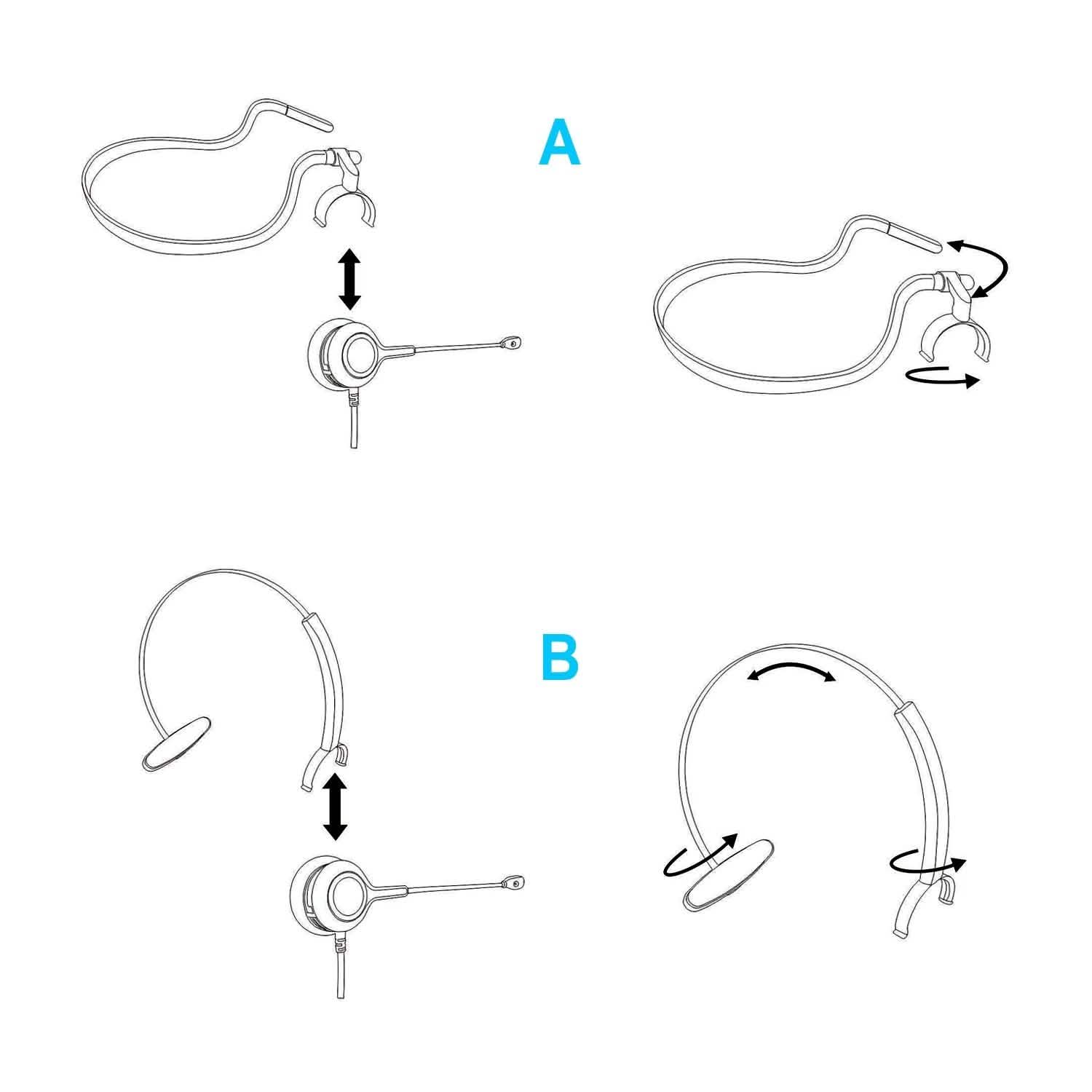 Noise Canceling Headset Convertible RJ9 Earphone with Microphone Adaptor DailySale