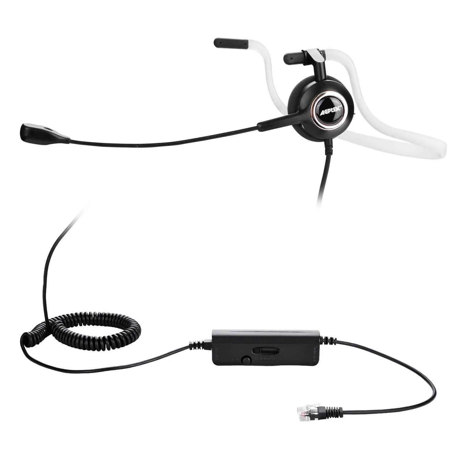 Noise Canceling Headset Convertible RJ9 Earphone with Microphone Adaptor DailySale