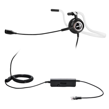 Noise Canceling Headset Convertible RJ9 Earphone with Microphone Adaptor DailySale