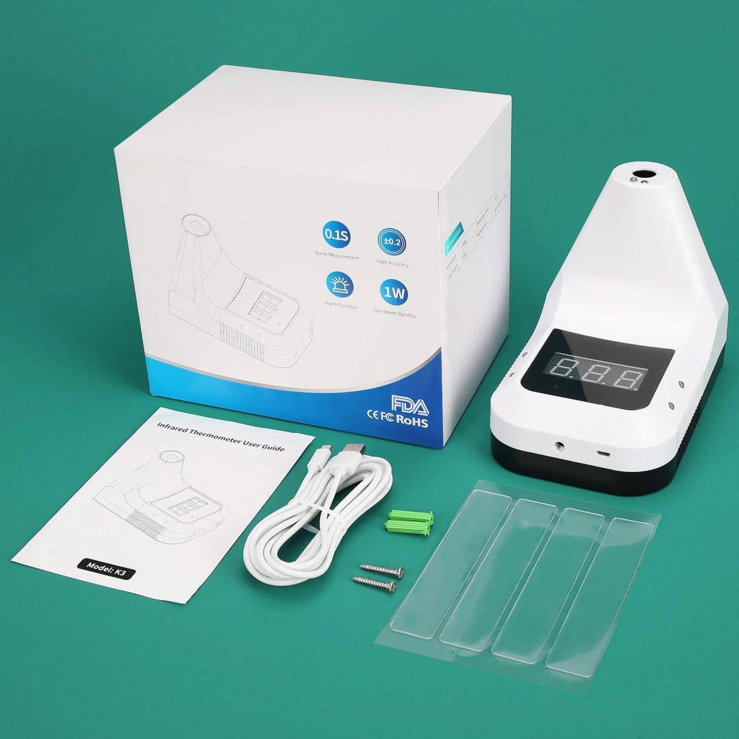 Non-Contact Wall-Mounted Infrared Thermometer K3 DailySale