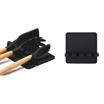 Non-Slip Heat Resistant Silicone Multiple Utensil Rest with Drip Pad DailySale