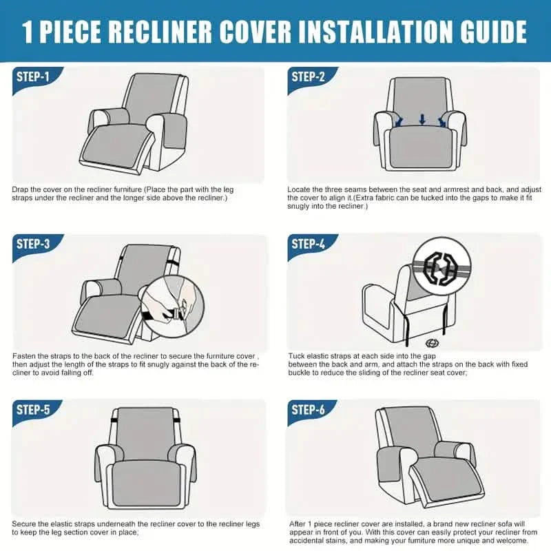 Non Slip Recliner Chair Cover, Washable Reclining Chair/Furniture Protector DailySale