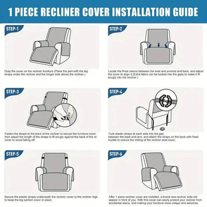 Non Slip Recliner Chair Cover, Washable Reclining Chair/Furniture Protector DailySale