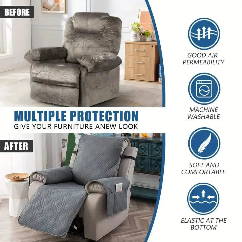 Non Slip Recliner Chair Cover, Washable Reclining Chair/Furniture Protector DailySale